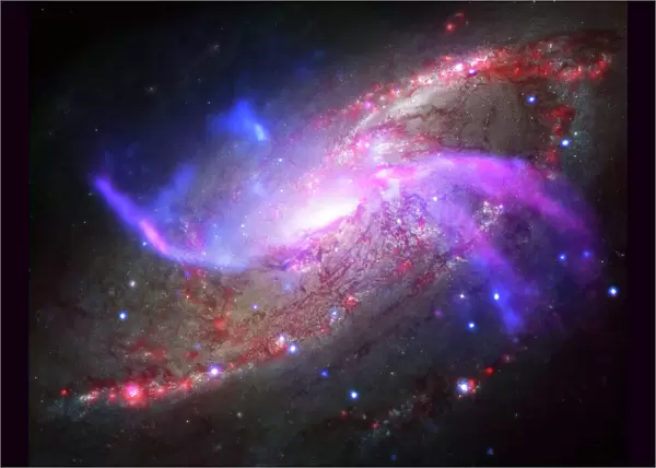 A galactic light show in spiral galaxy NGC 4258