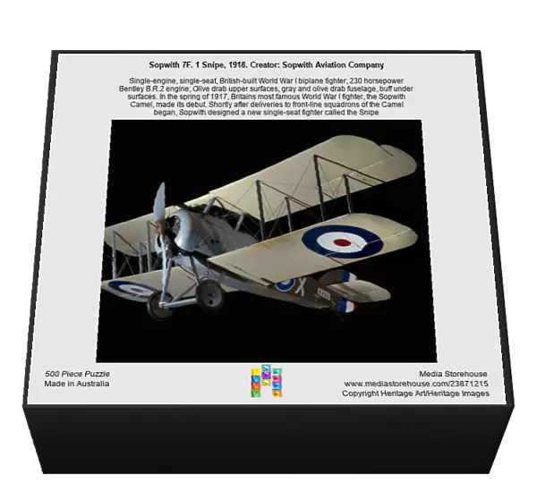 Jigsaw Puzzle Of Sopwith 7F. 1 Snipe, 1918. Creator