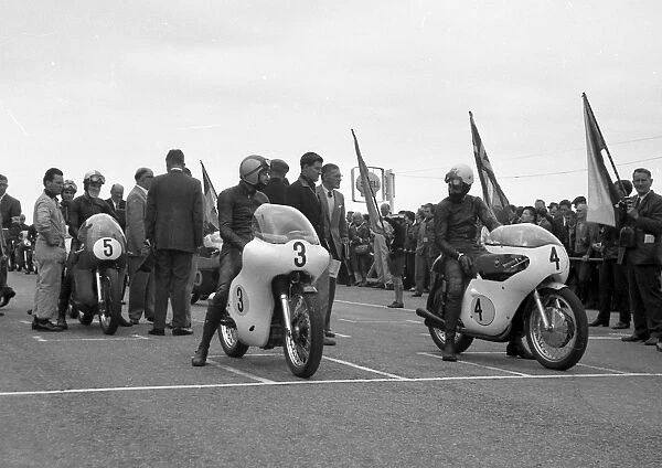 Prints of Michelle Duff Matchless and John Hartle Gilera 1963 Senior TT