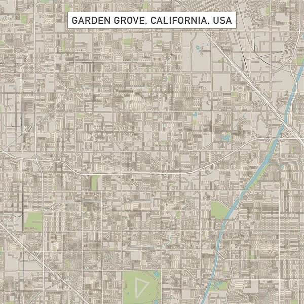 The Map Garden Grove Canvas Print Of Garden Grove California Us City Street Map (Photos Framed  Prints Puzzles...) #15055127