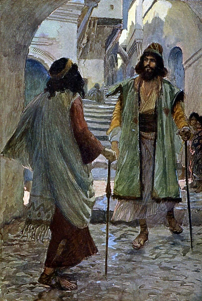 Prints of Saul meets Samuel by J James Tissot Bible