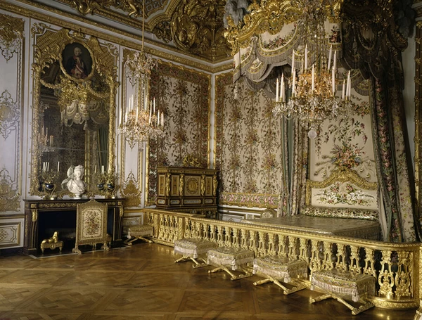 View of the room of the Queen of France Marie Antoinette of