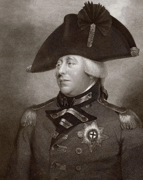 King George Iii Of Great Britain And Ireland, 1738 - 1820. After A Contemporary Engraving
