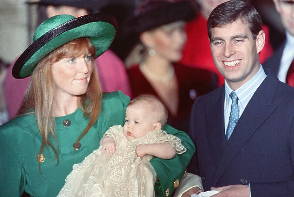 Prince Andrew at the Christening of his daughter Princess