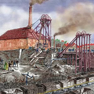 Industrial revolution Metal Print Collection: Coal mining