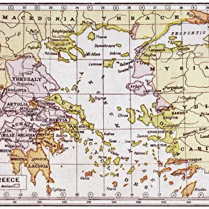 Greece Metal Print Collection: Maps