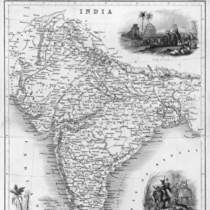 Maps and Charts Canvas Print Collection: India