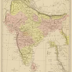 India Metal Print Collection: Maps
