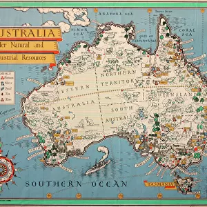 Australia Framed Print Collection: Maps