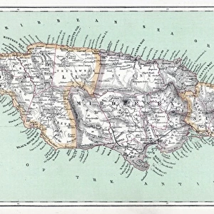 Jamaica Canvas Print Collection: Maps