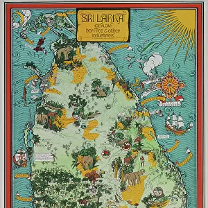 Sri Lanka Metal Print Collection: Maps