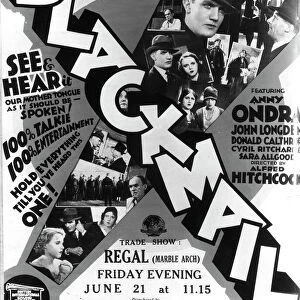 Movie Posters Photographic Print Collection: Blackmail