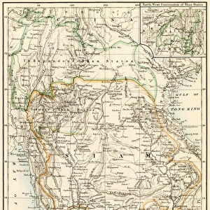 Cambodia Canvas Print Collection: Maps