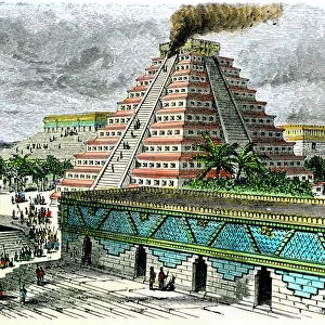 Historic Greetings Card Collection: Aztec temples and carvings