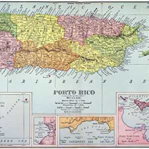 Puerto Rico Canvas Print Collection: Maps