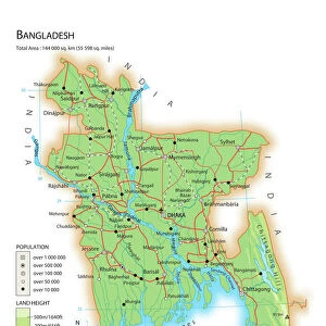 Bangladesh Metal Print Collection: Maps