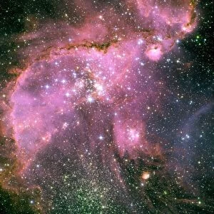 Brilliant, Hot, Young Stars Shine in the Small Magellanic Cloud