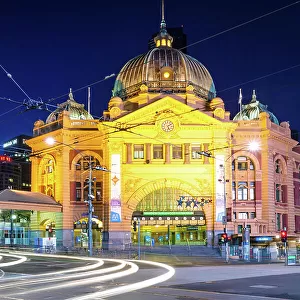 Melbourne Cushion Collection: Flinders Street Station, Melbourne
