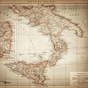 Maps and Charts Canvas Print Collection: San Marino