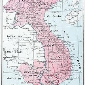 Laos Metal Print Collection: Maps