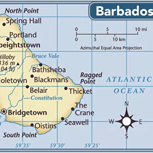 Barbados Framed Print Collection: Maps