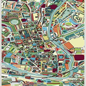 Map Cushion Collection: Art Illustration Maps