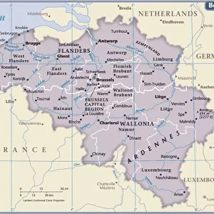 Belgium Canvas Print Collection: Maps