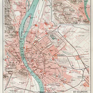 Maps and Charts Photographic Print Collection: Hungary