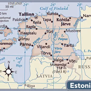 Estonia Canvas Print Collection: Maps