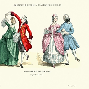 Fashion Trends Through Time Poster Print Collection: 17th & 18th Century Costumes