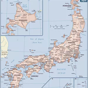 Japan Metal Print Collection: Maps