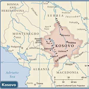 Kosovo Metal Print Collection: Maps