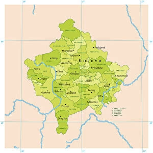 Maps and Charts Mouse Mat Collection: Kosovo