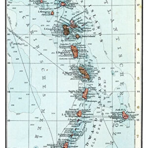 Antigua and Barbuda Canvas Print Collection: Maps