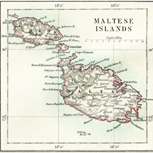 Malta Metal Print Collection: Maps