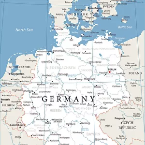 Maps and Charts Canvas Print Collection: Germany