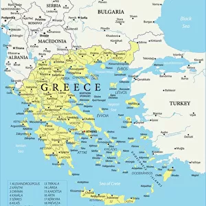 Maps and Charts Cushion Collection: Greece