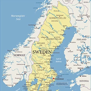 Sweden Metal Print Collection: Maps