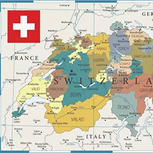 Switzerland Canvas Print Collection: Maps