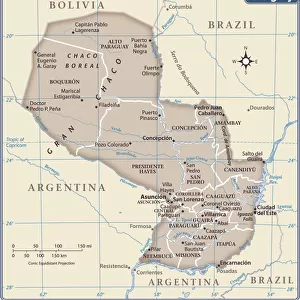 Paraguay Canvas Print Collection: Maps