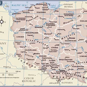 Poland Cushion Collection: Maps