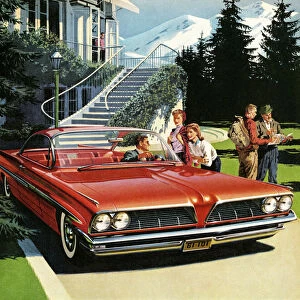 Captivating Art Illustrations Poster Print Collection: Vintage Car Illustrations