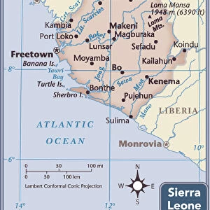 Sierra Leone Metal Print Collection: Maps