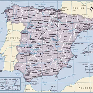 Maps and Charts Poster Print Collection: Spain