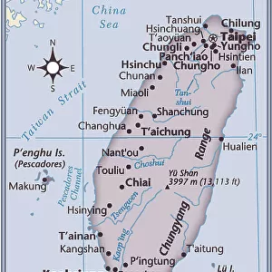 Taiwan Metal Print Collection: Maps