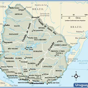 Uruguay Metal Print Collection: Maps