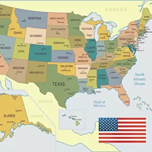 Map Metal Print Collection: USA Maps