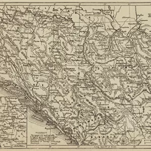 Maps and Charts Mouse Mat Collection: Montenegro