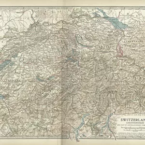Maps and Charts Mouse Mat Collection: Liechtenstein