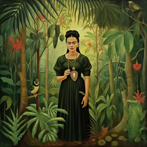 Surrealism artwork Framed Print Collection: Frida Kahlo surrealist self-portraits